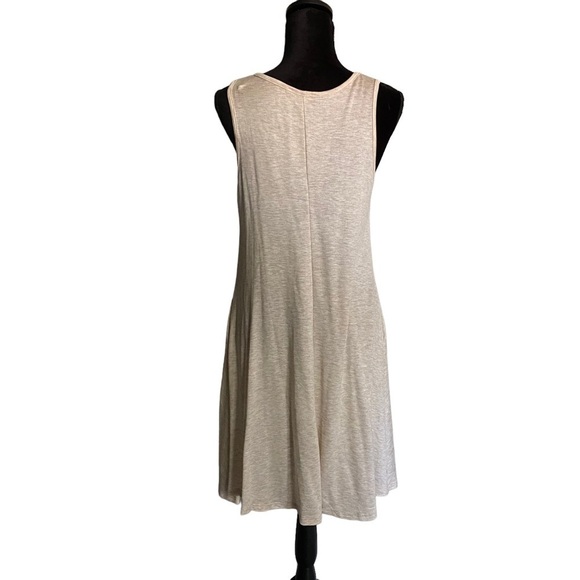Annabelle Short Heather Beige Sleeveless Summer Dress Size Large side pockets - Picture 3 of 6